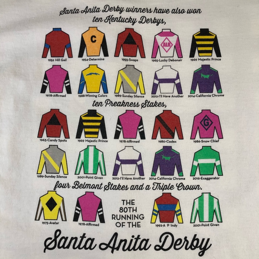 Santa Anita Derby California 2017 Jockey Jerseys T - Picture 6 of 8